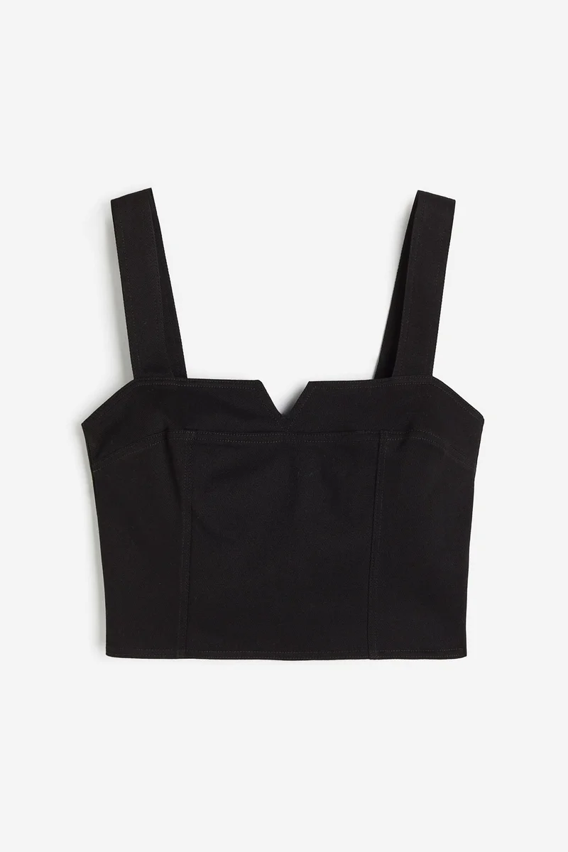 اتش اند ام Denim Crop Top