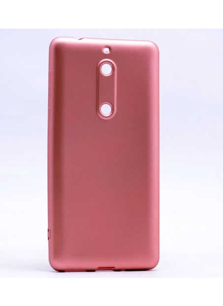 Nevarium - Nokia 5 Case Silicone Soft Textured Premium- Rose Gold - Image 1