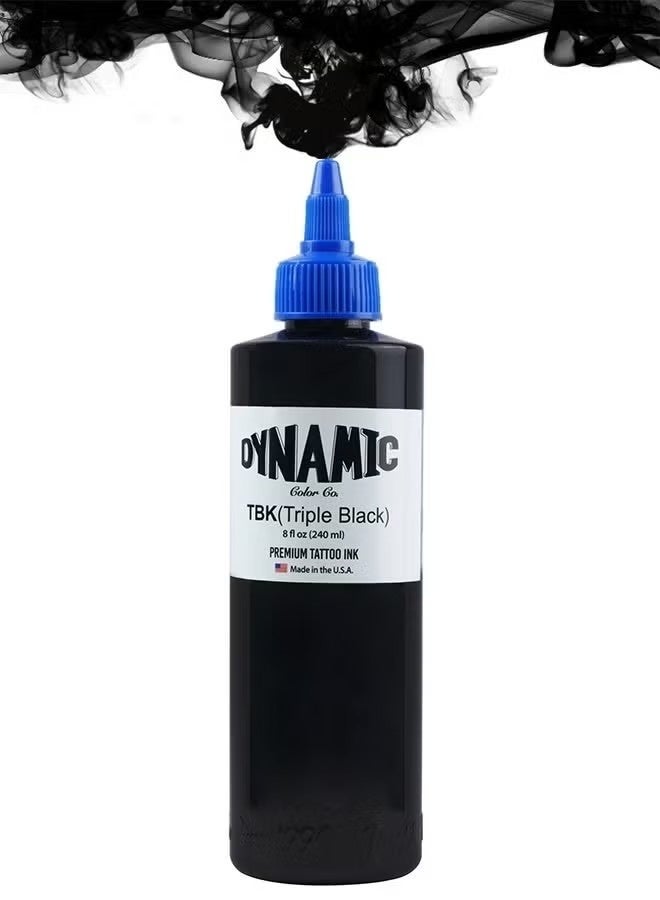 Dynamic Color Co Triple Black Premium Tattoo Ink Bottle 8oz - Image 1