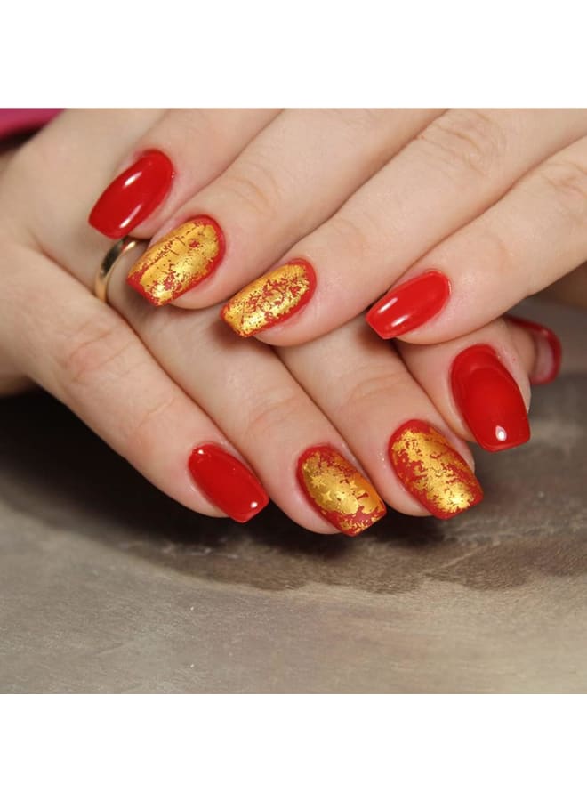 100 ورقة مقلدة من أوراق الذهب للفنون، وتزيين الحرف اليدوية، وصناعة التذهيب، والإطارات، 5.5 × 5.5 بوصة