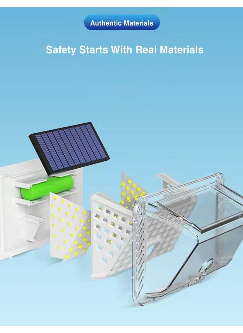 ضوء شمسي خارجي، ضوء LED شمسي بزاوية 120°، ضوء حائط شمسي فائق السطوع مع كاشف حركة، ضوء حائط أمني للحديقة مقاوم للماء IP65، (فئة الطاقة A+++)(A) [فئة الطاقة E] - Image 4