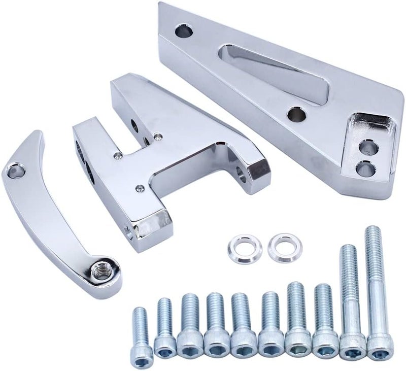 TAKPART Polished Aluminum Alternator Bracket Kit for Chevy SBC 350 Short Water Pump - Image 1