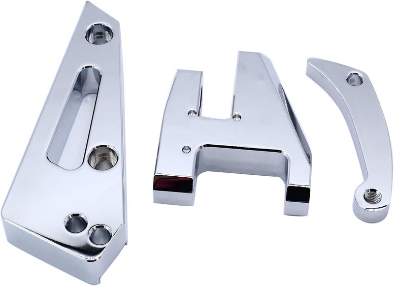 TAKPART Polished Aluminum Alternator Bracket Kit for Chevy SBC 350 Short Water Pump - Image 2