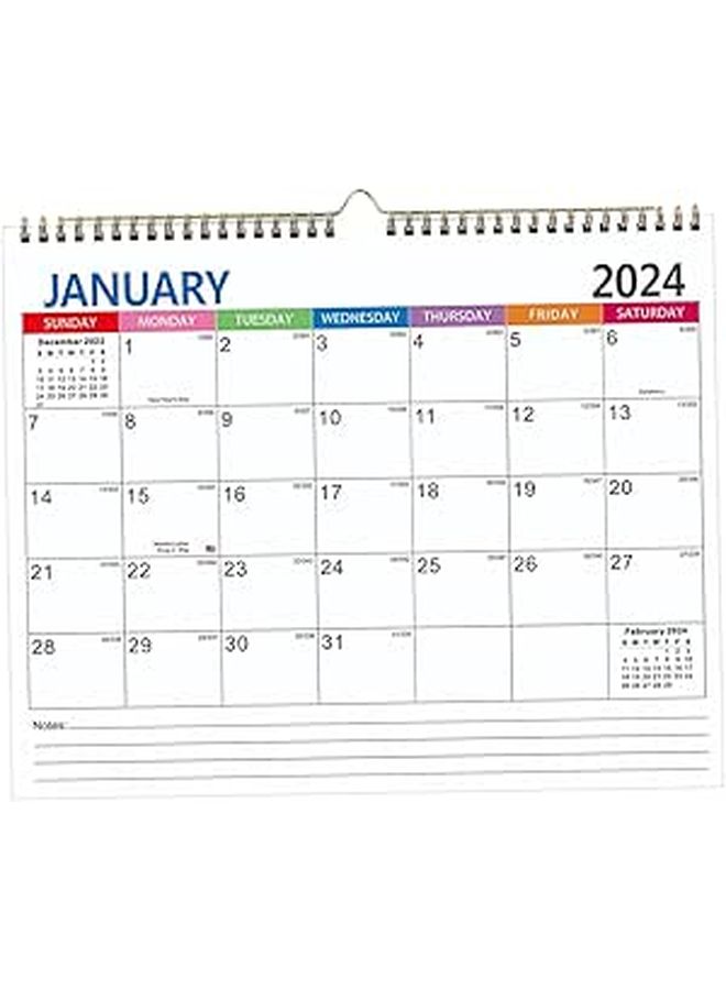 تقويم حائط 2024-2025 مع العطلات الدولية، مخطط معلق شهري للمكتب المنزلي - Image 1