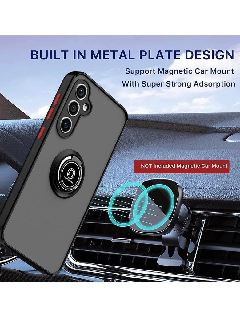 IAF ELTRAZONE -- Case Compatible with Samsung Galaxy M52 Full Body Protective Case with 360Â° Magnetic Ring Kickstand for Car Anti-Fingerprint Shockproof Protective Case - BLUE - Image 3