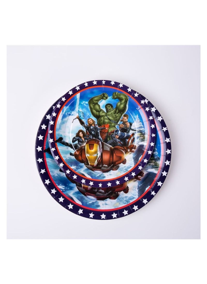 Highland Avengers Superhero Theme Disposable Tableware Party Set  for 10 People  - Image 2