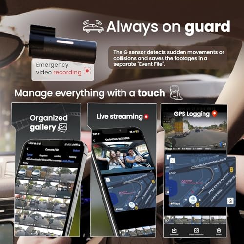 YOURKARTS.COM M2 Dash Cam–IPS 3.16" Screen | Dual cam | 4k+5MP+1080P | HD Recording | WiFi|App Control|G-Sensor | Loop Recording | Motion Detection | Upto 256 GB |18 Month Warranty - Image 2