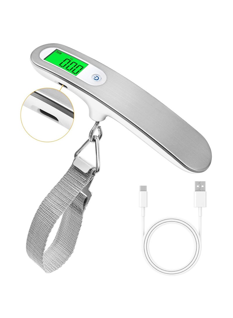 Hihonor Rechargeable Luggage Scale with Strap & Type-C Port - Portable, Digital, High-Precision, and Ideal for Backpacks, Suitcases, and Carry-Ons - Up to 110lb/50kg Capacity -Strap  - Image 1