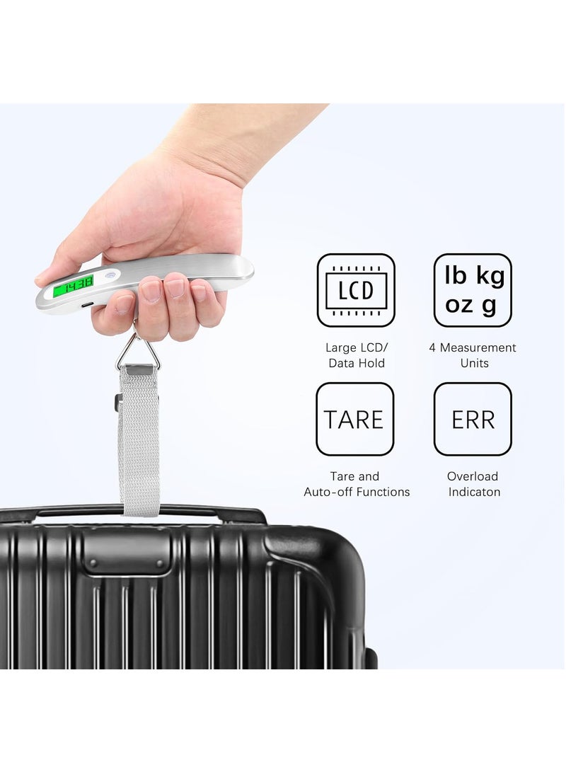 Hihonor Rechargeable Luggage Scale with Strap & Type-C Port - Portable, Digital, High-Precision, and Ideal for Backpacks, Suitcases, and Carry-Ons - Up to 110lb/50kg Capacity -Strap  - Image 3