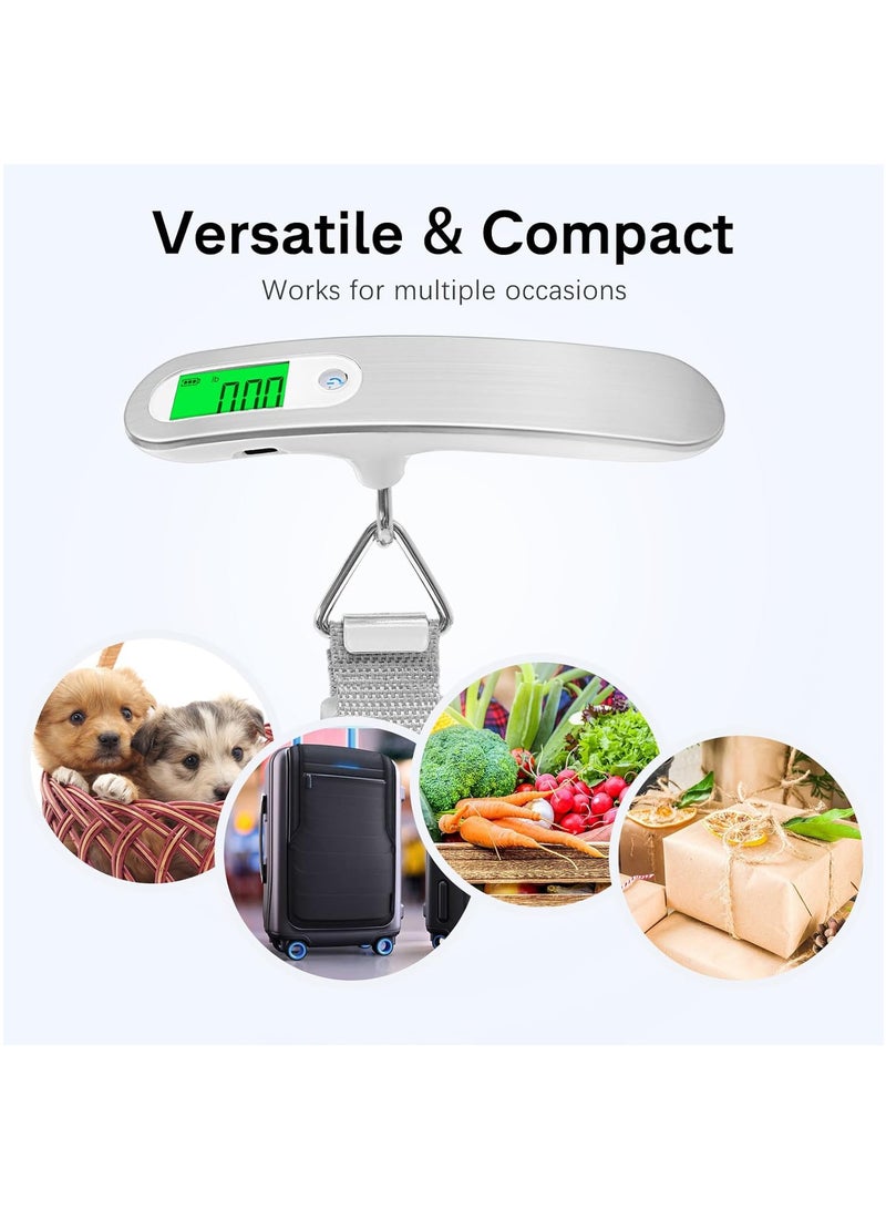 Hihonor Rechargeable Luggage Scale with Strap & Type-C Port - Portable, Digital, High-Precision, and Ideal for Backpacks, Suitcases, and Carry-Ons - Up to 110lb/50kg Capacity -Strap  - Image 5
