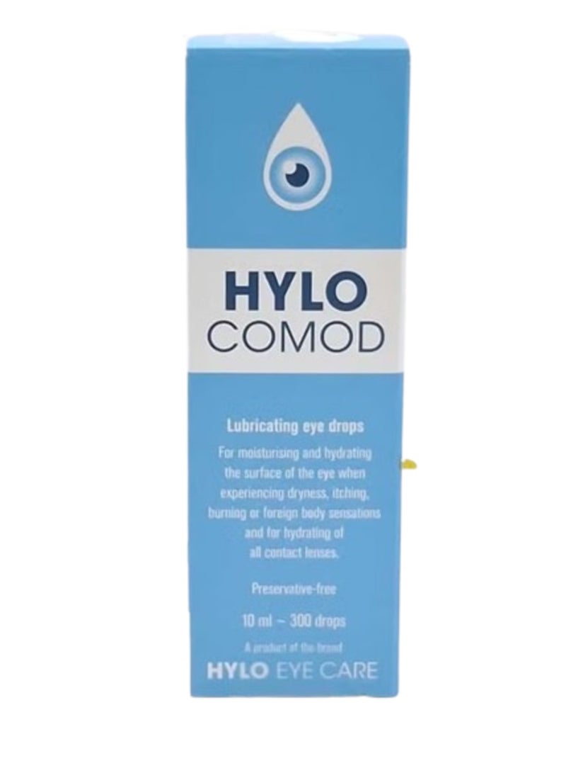Hylo Comod Lubricating Eye Drops 10ml Preservative Free Dry Eye Relief & Long Lasting Hydration