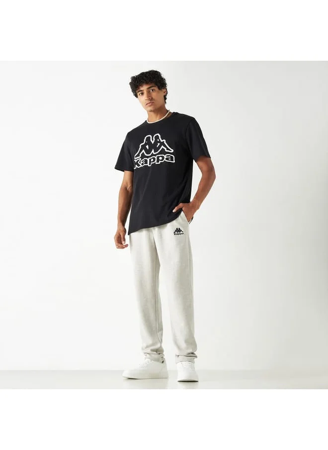 Kappa Kappa Logo Detail Joggers with Drawstring Closure and Pockets