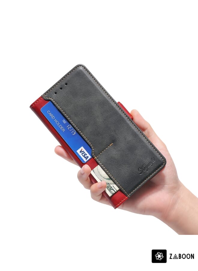 Zaboon Protective Case For vivo X70 Pro Contrast Color Side Buckle Leather - Image 3