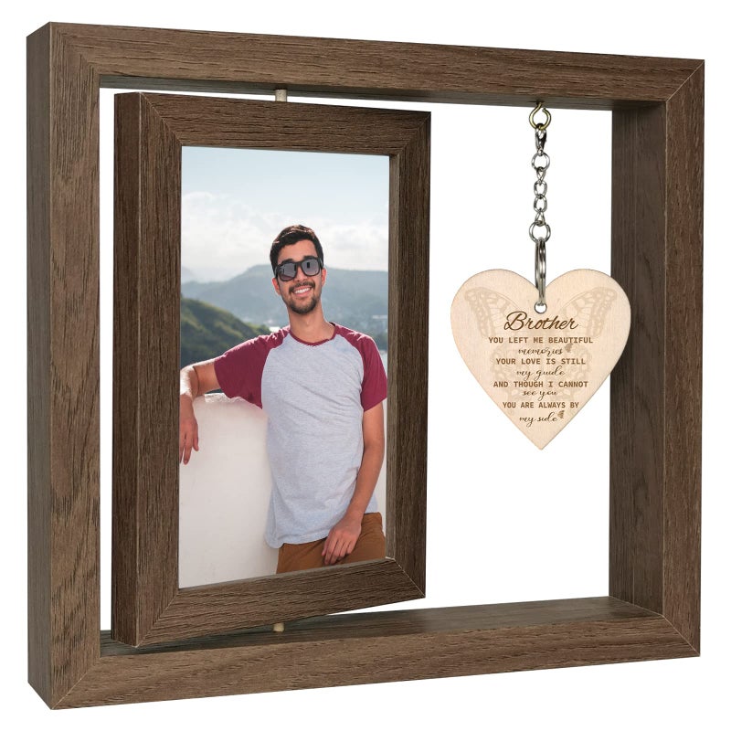 EYITUPC Sympathy Gifts for Loss of Brother Memorial Picture Frame In Memory of Brother Remembrance Bereavement Gifts Display Two 4x6