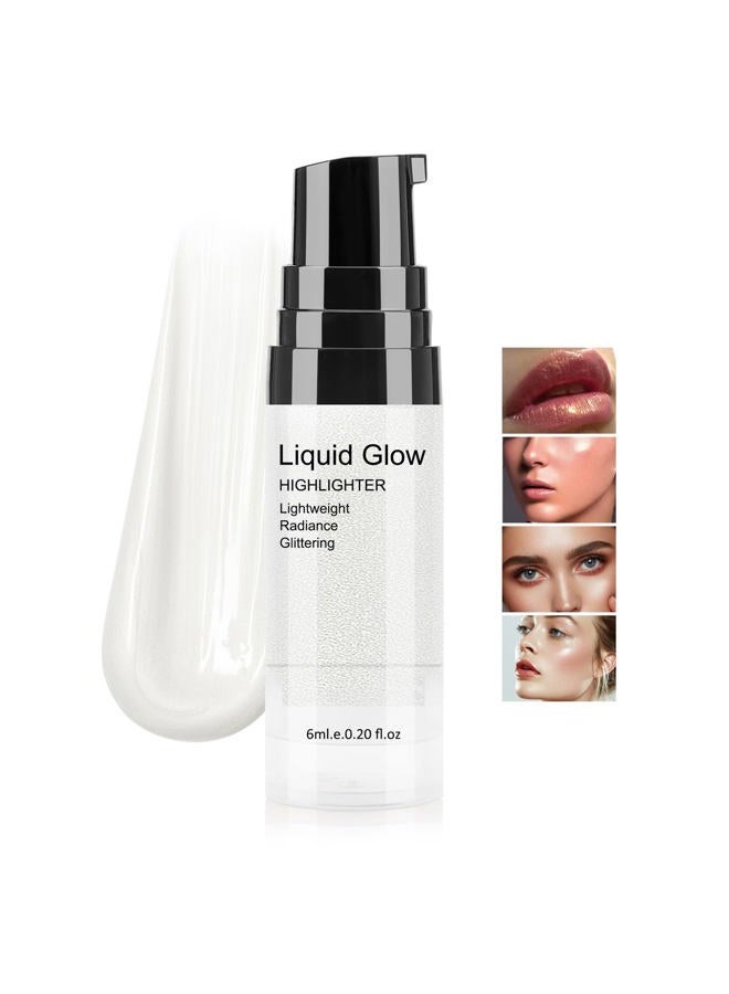 Boobeen Liquid Highlighter - Shine Shimmer Makeup Bronzer Smooth Glow Illuminator Drops Liquid Highlighter Nude Glow Glitter Illuminizing Contour for Face & Body, for Radiant Skin - Image 1
