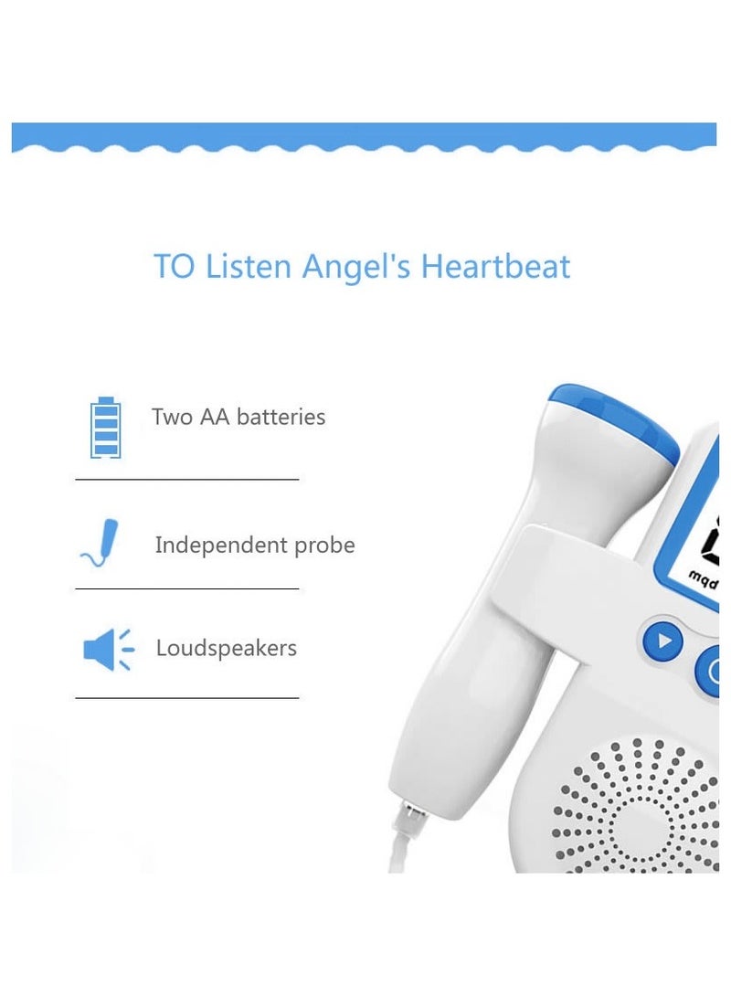 VIVP Portable Ultrasound Doppler Fetal Heart Rate Monitor with LCD Screen - Image 3