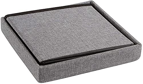 ABTRIX WITH AB Fabric Folding Organizer Storage Ottoman Bench Footrest Stool Coffee Table Cube,Camping Fishing Toys Chest Stool,Quick&Easy Assembly,22L Capacity,Padded (30X30X30 Cm,Light Grey) - Image 5