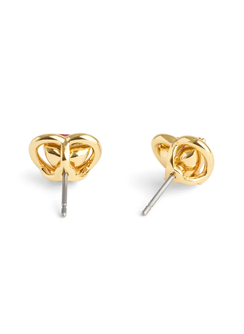 COACH Halo Heart Stud Earrings