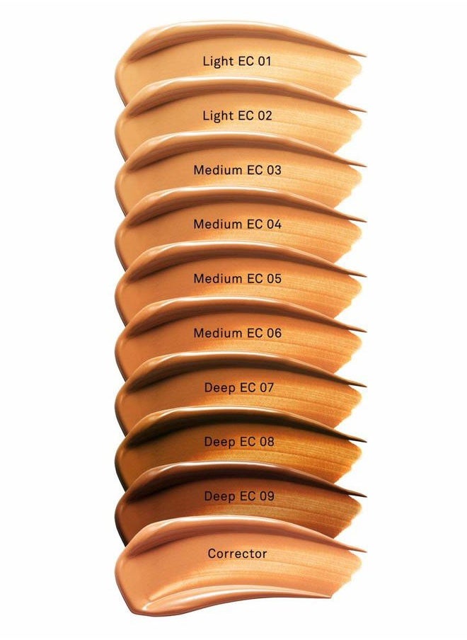 The Etherealist Super Natural Concealer, EC Corrector shade: Correct dark under-eye circles. Universal, weightless, multi-use. Makeup artist go to. Blurs imperfections for flawless finish