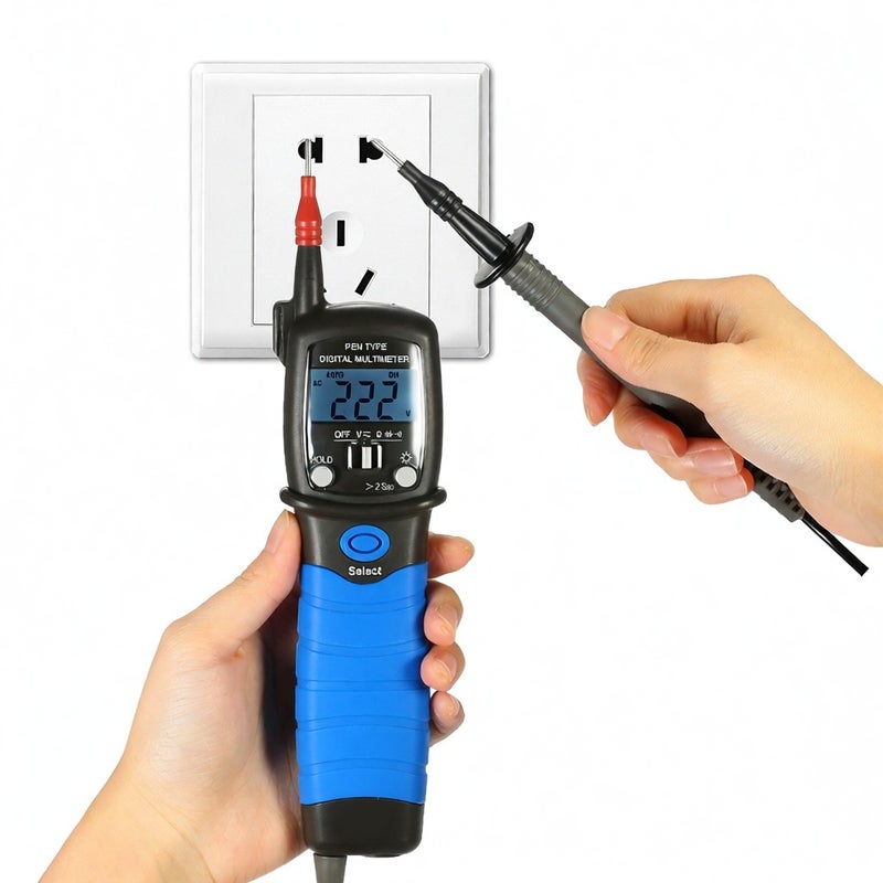 BTMETER Pen Type Digital Multimeter Handheld Backlight LCD Display DC/AC Voltage Meter Resistance Diode Continuity Tester - Image 3
