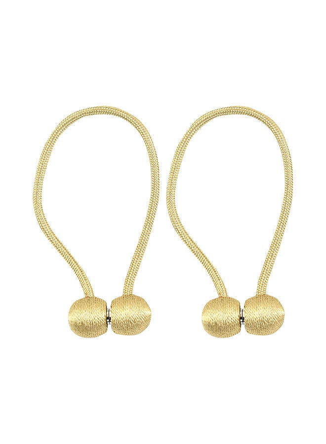 NIBEMINENT 2-Piece Strong Magnetic Twist Ties Magnet Cord Winder Set Gold - Image 1