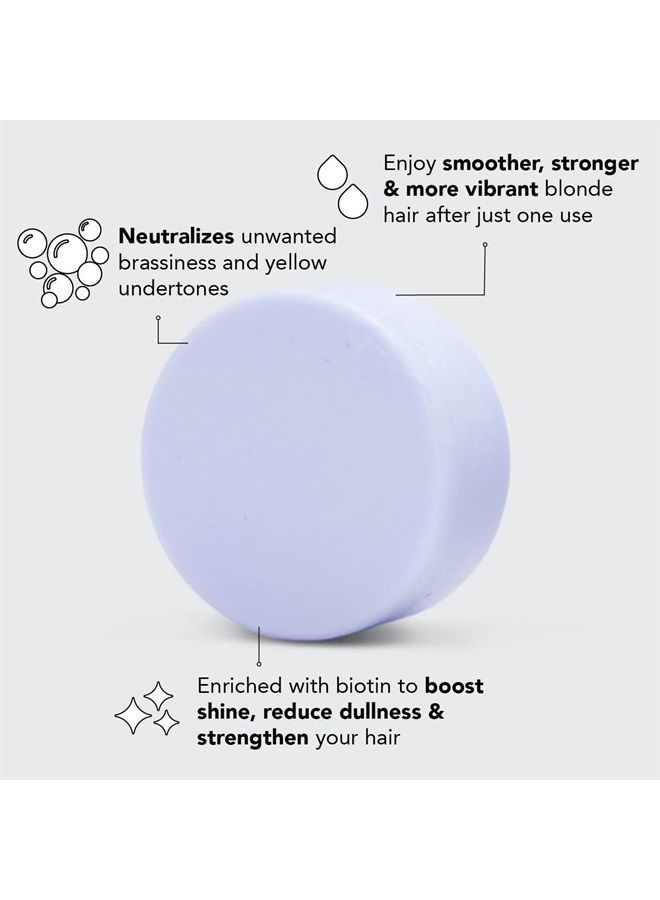 Kitsch Purple Conditioner Bar for Blonde Hair - Toning Purple Hair Conditoiner Bars with Biotin for Strengthening Hair & Neutralizing Brassy Tone | Vegan Solid Shampoo Bar for Hair | Zero Waste, 3.2oz - Image 2
