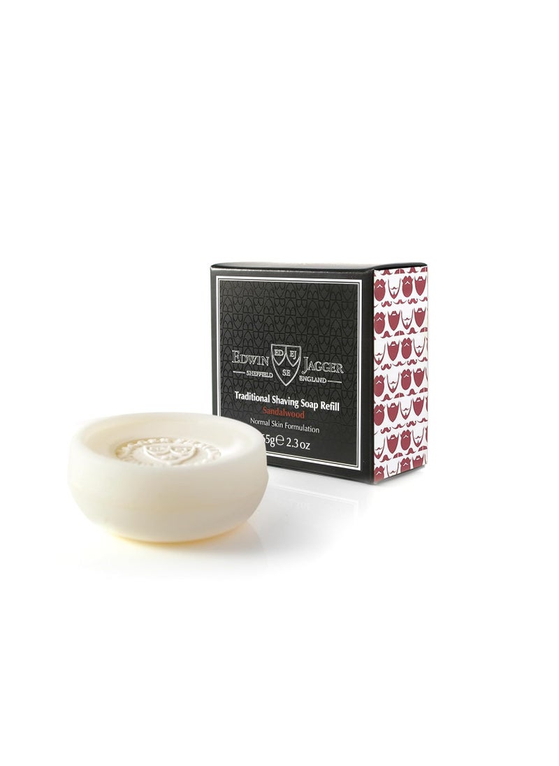 Edwin Jagger Edwin Jagger SSSW Sandalwood 99.9% Natural Traditional Shaving Soap 2.3 oz Refill  - Image 1
