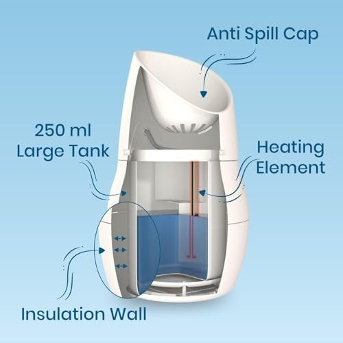 MEDTECH ® 2 in 1 Vaporizer for Cold & Cough + Steamer for Face Steam,Steam Inhaler & Vaporizer Machine,Facial Steamer & Steam Inhaler for Cold,Cough & Sinus,Suitable for Men,Women & Kids,VAP01,White - Image 4