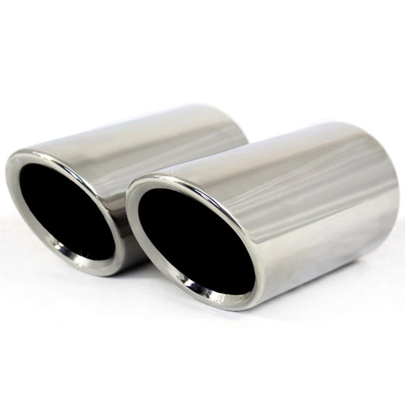 Dsycar Exhaust Tips Pair Compatible with VW Volkswagen JETTA 2009-2018/ SAGITAR 2011-2015 / POLO 2012-2014 / GOLF 7 2013-2015 / Compatible with BMW 325i 328i 2007-2010 (Silver) - Image 1