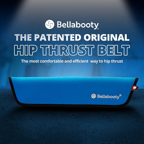 Bellabooty Premium Hip Thrust Belt Adjustable Exercise Belt for Glutes Squats Hip Thrust Pad for Comfort Versatile Gym Equipment for Home Weightlifting Belt Support for Women Blue - Image 3