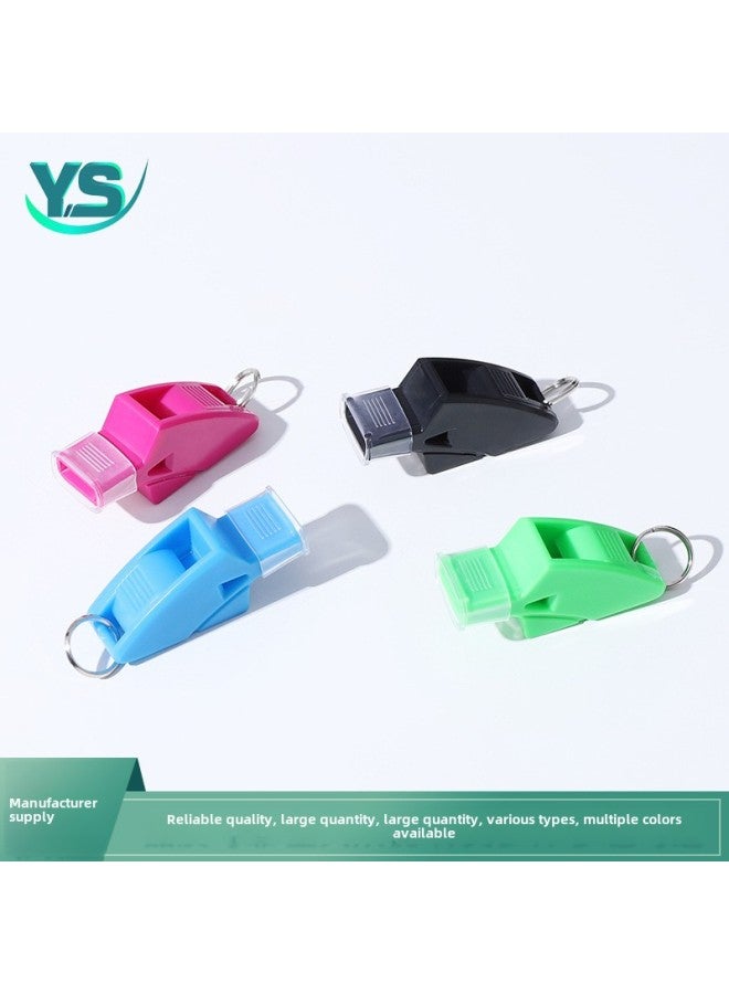 Generic Professional Coach Plastic Whistle Football Basketball Volleyball Referee Special Whistle PE Teacher Dolphin High Frequency Whistle-Color:Black - Image 3