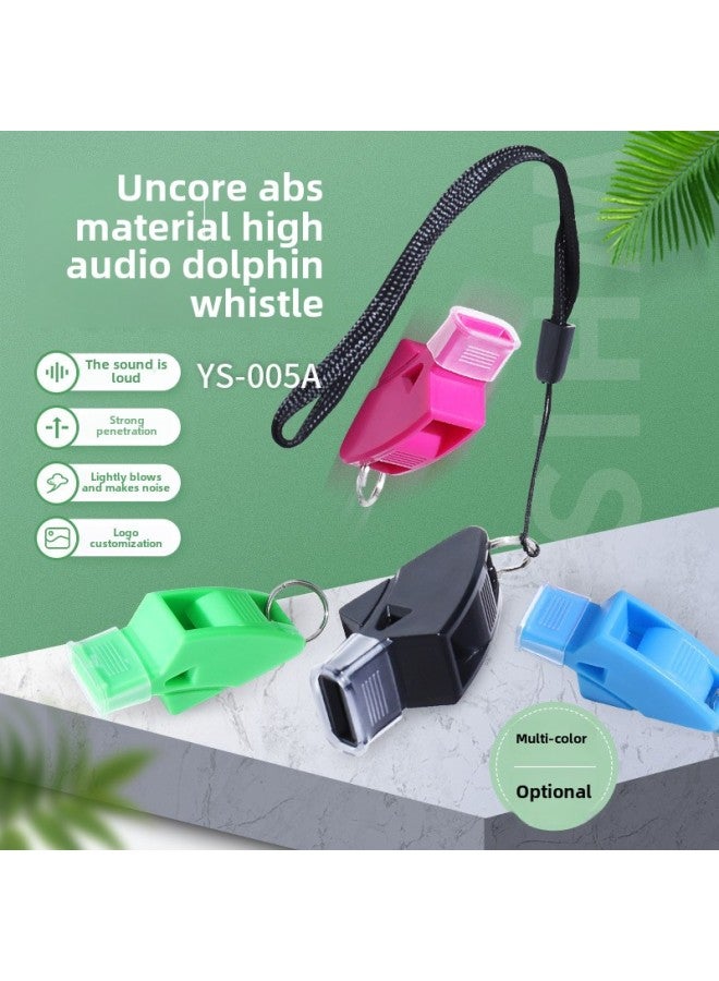 Generic Professional Coach Plastic Whistle Football Basketball Volleyball Referee Special Whistle PE Teacher Dolphin High Frequency Whistle-Color:Black - Image 1