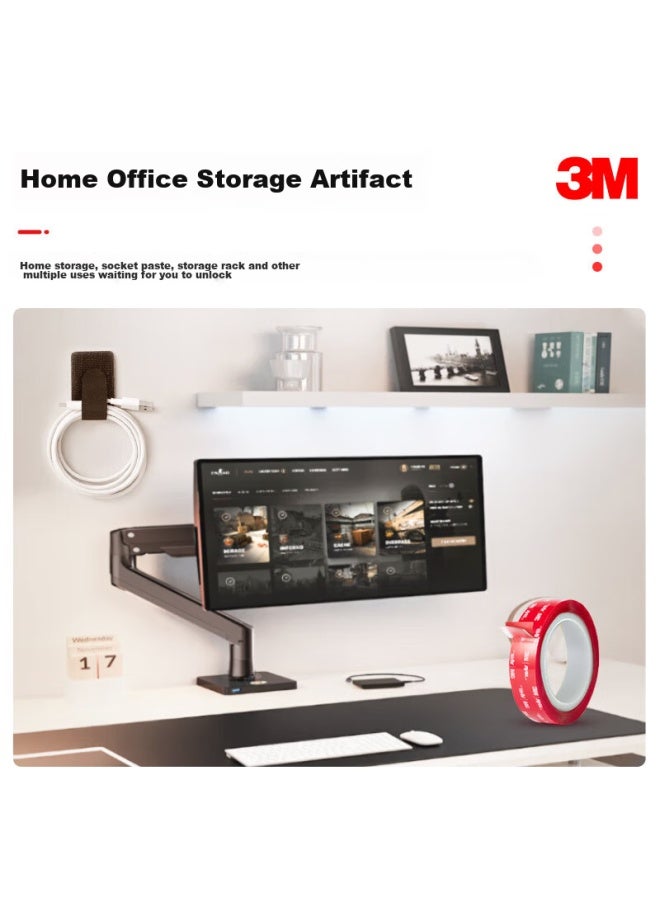 3M 3M Double-Sided Tape, Strong Adhesive, Traceless, Heat-Resistant, 4910, Suitable For Office, Home Decoration, Daily Use, Car-Mounted, Transparent, Strong Version, 30Mm*3M, Single Roll - Image 4