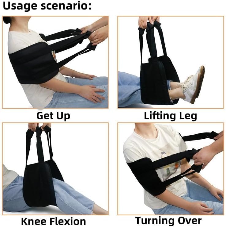 NIHSPRUHAY Mobility Care Bed Transfer Nursing Sling for Patient, Elderly Safety Lifting Aids Home Bed Assist Handle and Foot Back Lift Mobility Belt - Image 3