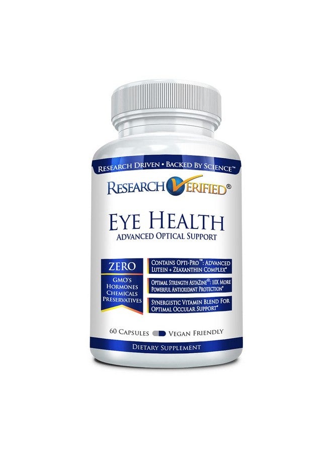 Research Verified Eye Health - Nourish and Protect Eyes and Vision, Support Healthy Retina, Improve Blood Supply to Eyes - Vitamins A, B, C, and E - 60 Capsules - Made in The USA - Image 1