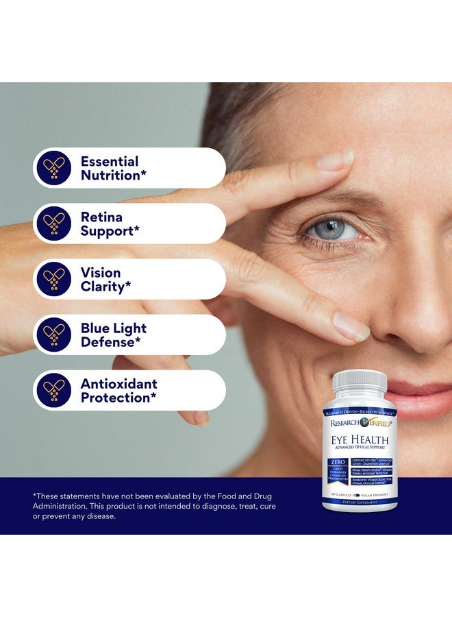 Research Verified Eye Health - Nourish and Protect Eyes and Vision, Support Healthy Retina, Improve Blood Supply to Eyes - Vitamins A, B, C, and E - 60 Capsules - Made in The USA - Image 3