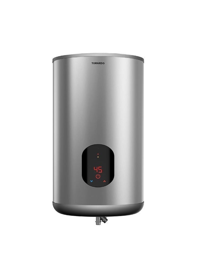 Tornado Digital Electric Water Heater 65 Liters Silver Model EWHS65CSES - Image 1