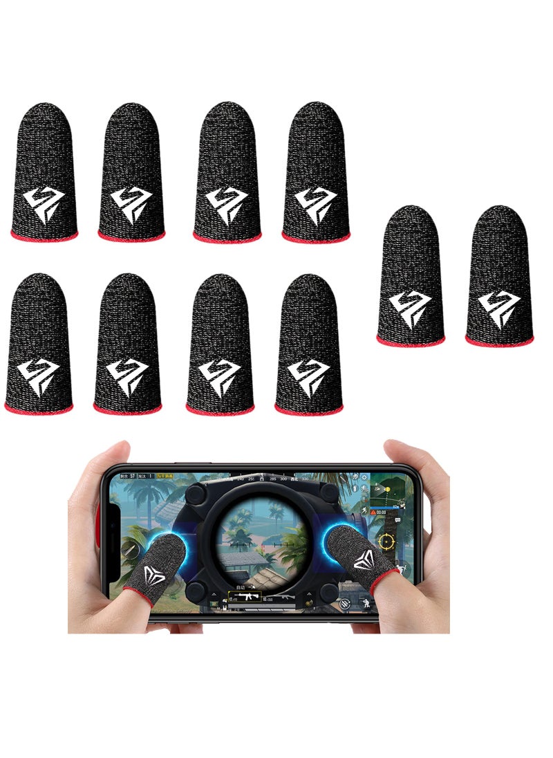 Generic Gaming Finger Sleeves for Mobile Controllers, Anti-Sweat & Breathable Touch Screen Joysticks, 5 Pairs for PUBG, Knives Out, Rules of Survival  - Image 1