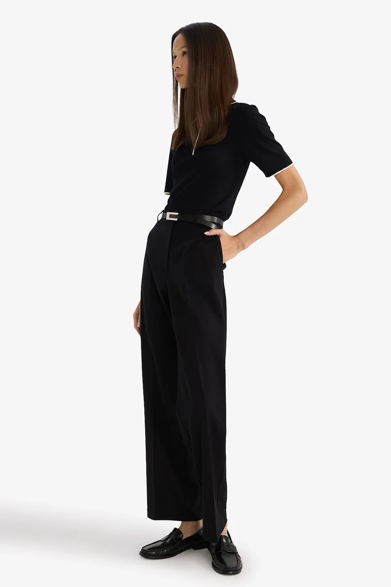 Defacto Straight Fit Regular Waist Trousers