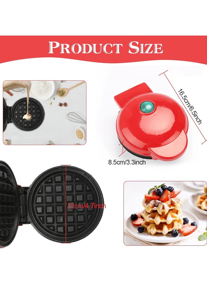 Generic - LOMUG Mini Round Waffle Maker, Non-Stick Coating Small Waffle Maker Belgian Waffle Maker Retro Waffle Maker Classic Wafers Pancake Machine for Home Kids Birthdays - Image 1