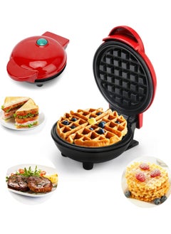 LOMUG Mini Round Waffle Maker, Non-Stick Coating Small Waffle Maker Belgian Waffle Maker Retro Waffle Maker Classic Wafers Pancake Machine for Home Kids Birthdays