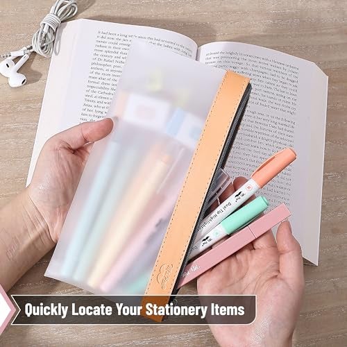 Mr. Pen- Clear Pencil Pouch, 8.50"x4.25", 3 Pack, Durable TPU Material, Medium Water-Resistant Pencil Bags with Smooth Zipper, Multipurpose Clear Pouch for Stationery, School, Office, Travel Supplies - Image 4