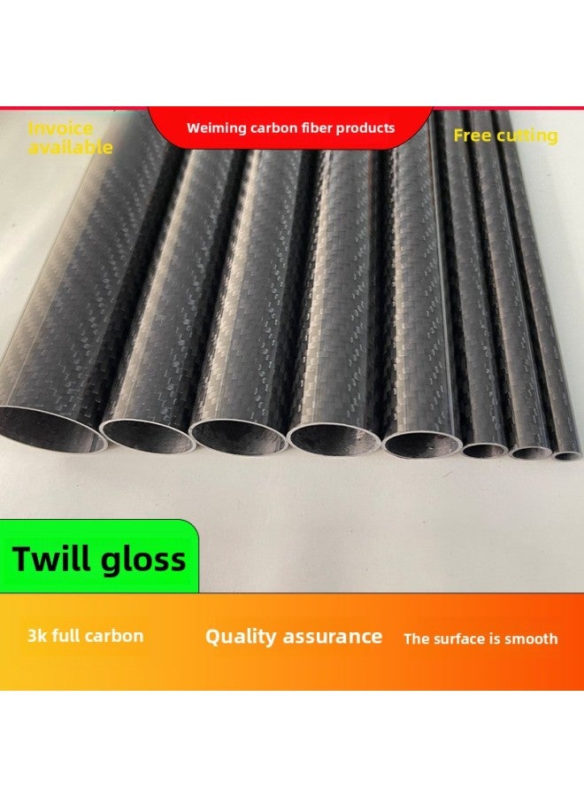 3K Carbon Fiber Tube: 5mm --- 14mm Carbon Fiber Tube (commonly Used) Specifications 3K Full Carbon Tube Can Be Directly Selected-Color:9*7mm* 1m-Specifications:Plain Matte  - Image 3