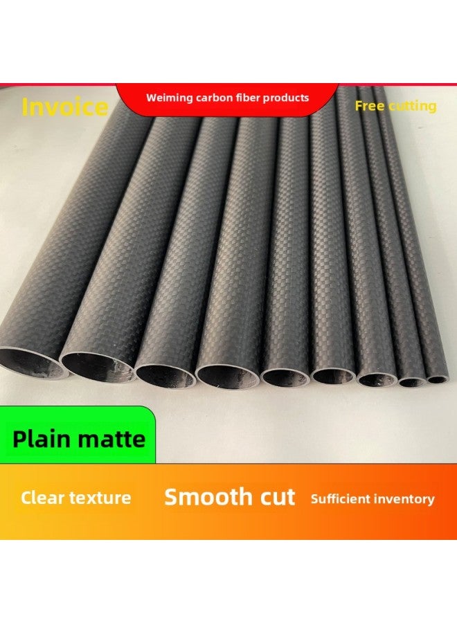 3K Carbon Fiber Tube: 5mm --- 14mm Carbon Fiber Tube (commonly Used) Specifications 3K Full Carbon Tube Can Be Directly Selected-Color:9*7mm* 1m-Specifications:Plain Matte  - Image 5