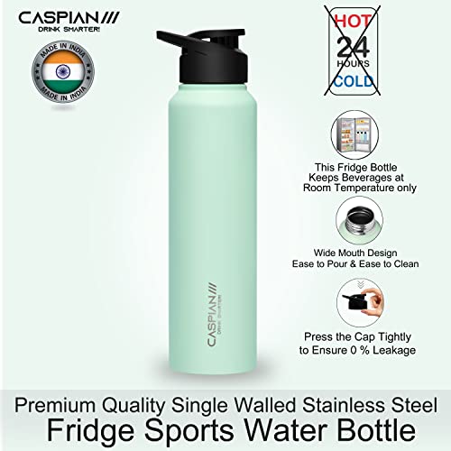 CASPIAN /// Hike Stainless Steel Sipper Water Bottle (Mist Green & Sky Blue, 1 Litre, Set of 2)| Leak Proof Thunder for Fridge Home Office Travel School Kids Boys Girls Adults Sports Gym Yoga - Image 5