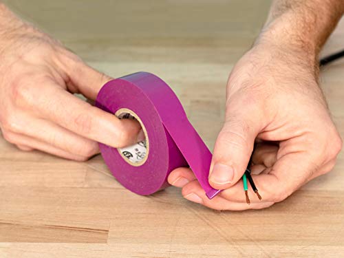 SECURE CABLETIES Secure Purple Electrical Tape 3/4 Inch x 66 Feet - 5 Pack - Image 3