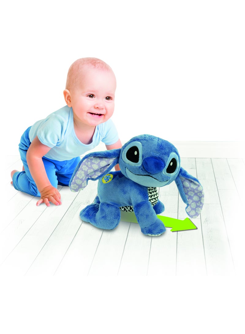 Clementoni Disney Baby Stitch Crawl with Me Interactive Plush Toy, Battery Operated | Encourage Baby to Crawl | Stitch Wiggles, Giggles, and Crawl | Early Development Toy | Helps with Motor Skill Development | Perfect Gift for Baby and Toddler - Image 3