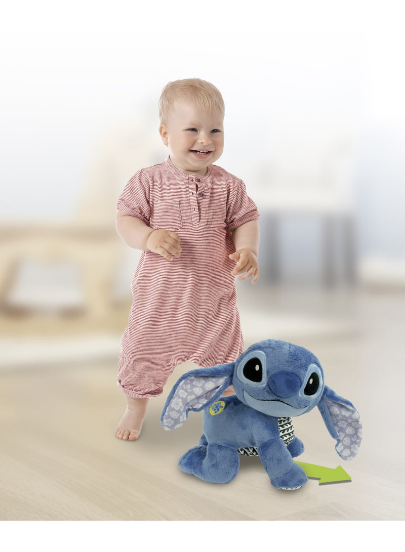 Clementoni Disney Baby Stitch Crawl with Me Interactive Plush Toy, Battery Operated | Encourage Baby to Crawl | Stitch Wiggles, Giggles, and Crawl | Early Development Toy | Helps with Motor Skill Development | Perfect Gift for Baby and Toddler - Image 4