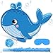 Harrycle Birthday Party Supplies Piata with a Blindfold and Bat Under the Sea Decorations Ocean Piata for Ocean Theme Shower Supplies 16 x 126 x 3 InchWhale - Image 2