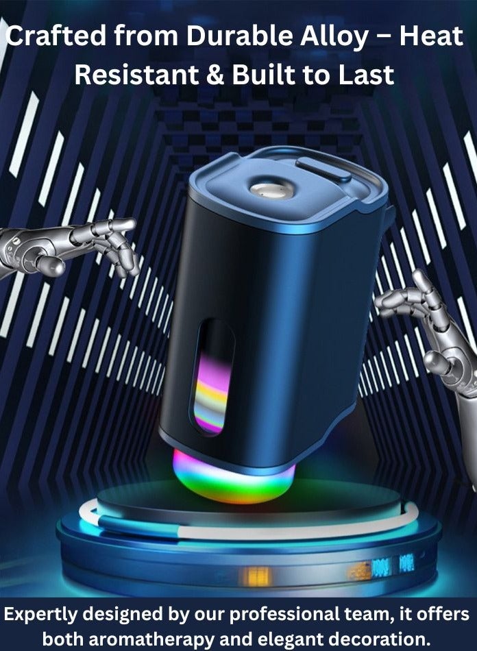 موزع عطر ذكي للسيارة – مرطب صغير قابل لإعادة الشحن عبر USB مع ضوء LED، مستشعر اهتزاز و3 أوضاع للرذاذ – معطر هواء بالزيوت العطرية للسيارة، المكتب والمنزل (أخضر)  - Image 5